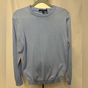 Men's Brooks Brothers Blue Striped Sweater; Large